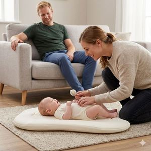 Último Modelo de Cuna para Bebé con Estándar de Seguridad CPSC, Nido para Bebé para Estar Boca Abajo, Cojín de Soporte Infantil de Algodón Orgánico - Product Image 1