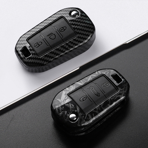Étui de <span class=keywords><strong>protection</strong></span> pour clé de voiture en plastique carbone pour <span class=keywords><strong>Peugeot</strong></span> 208 <span class=keywords><strong>308</strong></span> T9 508 2008 pour Citroën C4 pour Opel Corsa Crossland X Accessoires auto - Product Image 1