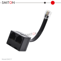 Adaptateur de couplage téléphonique RJ12 mâle vers 6P6C 2 femelles, séparateur de prise téléphonique pour ligne fixe et fax