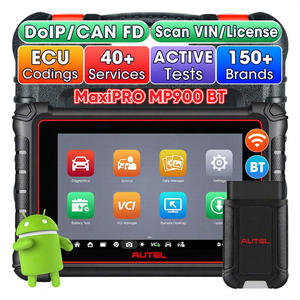 เครื่องอ่านโค้ด OBD2 MaxiPRO MP900 BT และเครื่องมือทำความสะอาดหัวฉีดน้ำมันเชื้อเพลิง พร้อมระบบสแกนวินิจฉัยรถยนต์ไร้สายแบบยูนิเวอร์แซล ระบบปฏิบัติการ Android 11 - Product Image 1