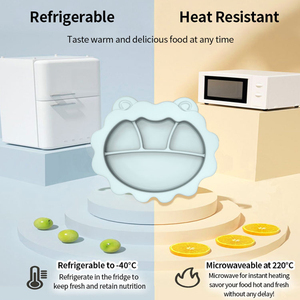 MHC Ensemble de repas en silicone pour enfants et bébés Passe au lave-vaisselle Vajilla De Silicona Para Bebes Ustensiles de cuisine pour enfants Biberons - Product Image 6