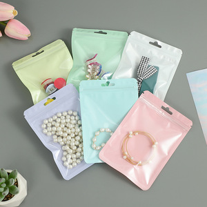 Bolsas de Plástico Autosellables de Color Macaron, Bolsas Transparentes Gruesas para Almacenamiento de Brochas de Maquillaje, Bolsas Reutilizables para Organizar Joyas - Product Image 5