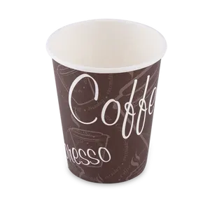 disposable double wall or single wall custom logo hot coffee paper cup with lid