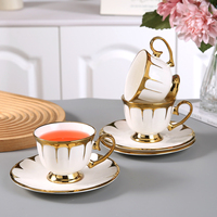 Ensemble de tasse à café et soucoupe en porcelaine de luxe, écologique, capacité de 180 ml