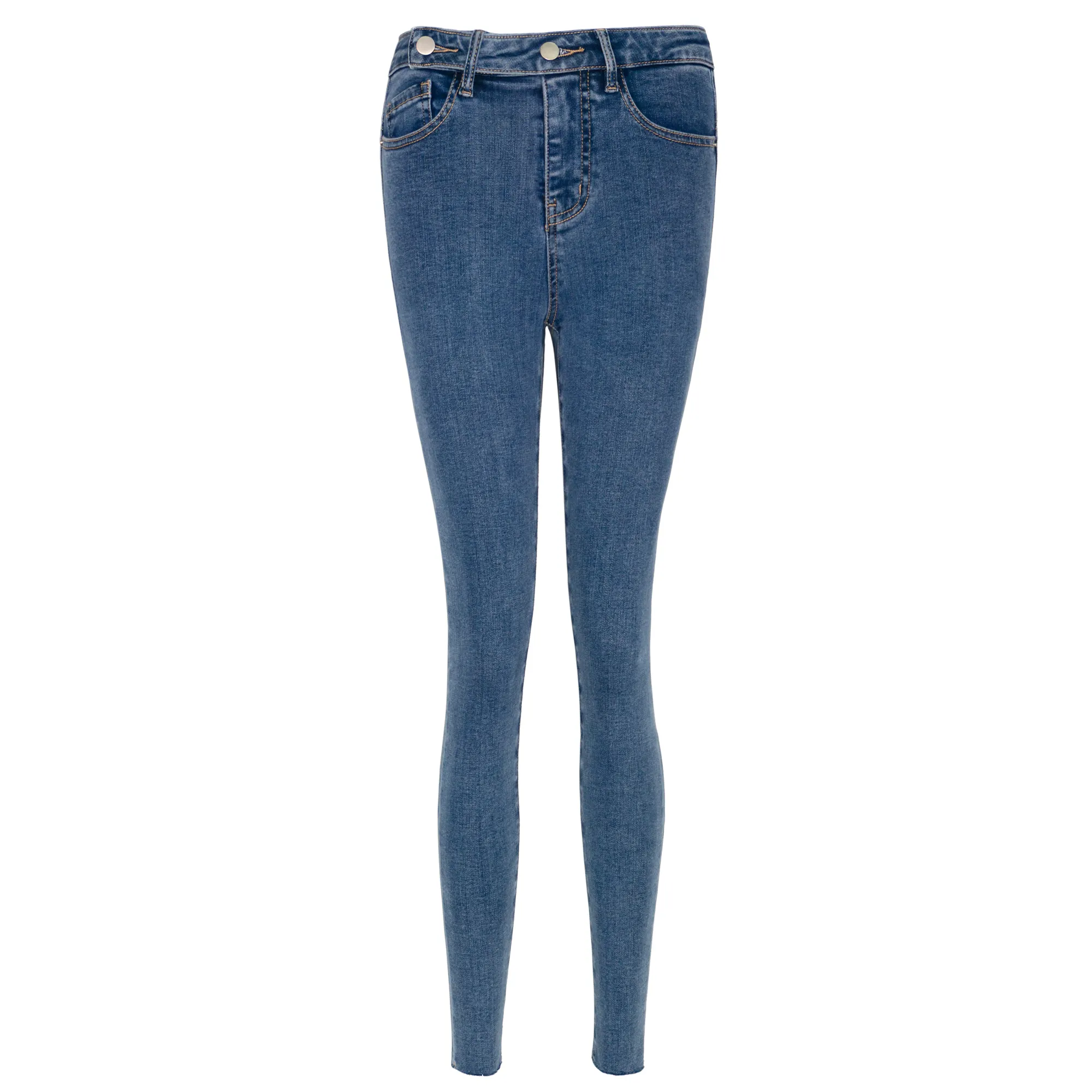 Hotsale Super Stretch Blue Denim Jeans Spandex Butt Lifting Push Up Women Jeans Compression Wear Butt Enhancing Sexy Jeans Denim