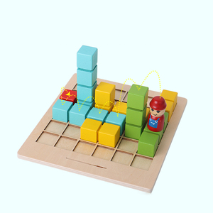 Hot New Product Wooden Small Porters Building Block Diversión Juguetes educativos para edades tempranas Ejercicio Pensamiento lógico Bloques de juguete para niños - Product Image 1