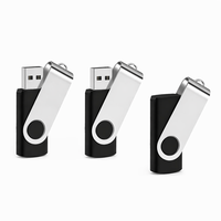 Flashdisk USB Putar Berbahan Metal USB2.0 USB3.0 Memory Stick Logo Custom Pen Drive 4GB sampai 128GB Hadiah Grosir