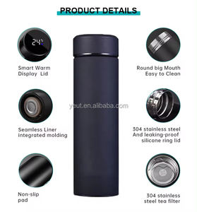 निः शुल्क नमूना 500 एमएल स्टेनलेस स्टील नेतृत्व स्मार्ट पानी थर्मल कप टच स्क्रीन वैक्यूम प्रत्यक्ष पीने के कप - Product Image 3