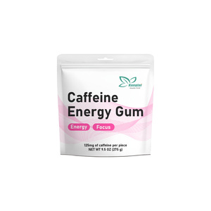Gommes Énergétiques à la Caféine Marque Blanche 125mg – Énergie Rapide, Concentration Optimale, Restez Énergisé, Excellente Énergie Longue Durée à Mâcher - Product Image 1
