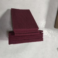 Pad Penggosok Non-woven Heavy Duty 6*9 Inch Merah untuk Industri dan Rumah Tangga