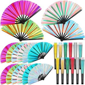 Ventiladores Plegables de PVC en Oferta, Abanicos de Bambú con Logotipo Personalizado, Coloridos y Hermosos, Abanico de Mano Pintado con Libélula Grande, Portátil - Product Image 1