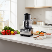 Robot culinaire multifonction HGM, coupe-légumes électrique avec fonctions de tranchage, de râpage et de hachage, appareil de cuisine facile à nettoyer