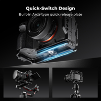 K&F Concept mit Arca-Swiss Schnellwechselbasis & Cold Shoe-Halterung Leichter Aluminium-Kameraschutzkäfig für Sony Alpha 7