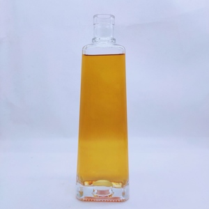 Wholesale Hand Polished High Flint clear Glass square Whisky Bottle <strong>Honey</strong> Glass Jam Jar - Product Image 6