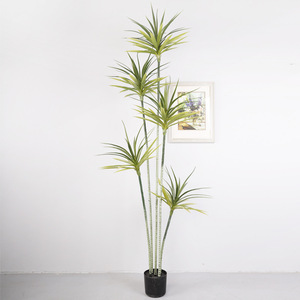 Planta Artificial de Agave de 2.2m con 5 Tallos, Hojas de Alta Simulación, Decoración Interior, Planta en Maceta de Plástico - Product Image 1