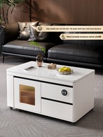 Table à thé Kung Fu mobile, table à thé réglable haut de gamme pour salon moderne et minimaliste, plaque de préparation du thé multifonctionnelle pour la maison
