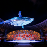 Baleine gonflable flottante contrôlée par l'air pour la publicité, pour les concerts et les centres commerciaux