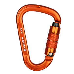 Xinda Carabiner Aluminum Alloy Pear Shape <b>Locking</b> Safety Buckle For Climbing Rappelling Outdoor Use - Product Image 1