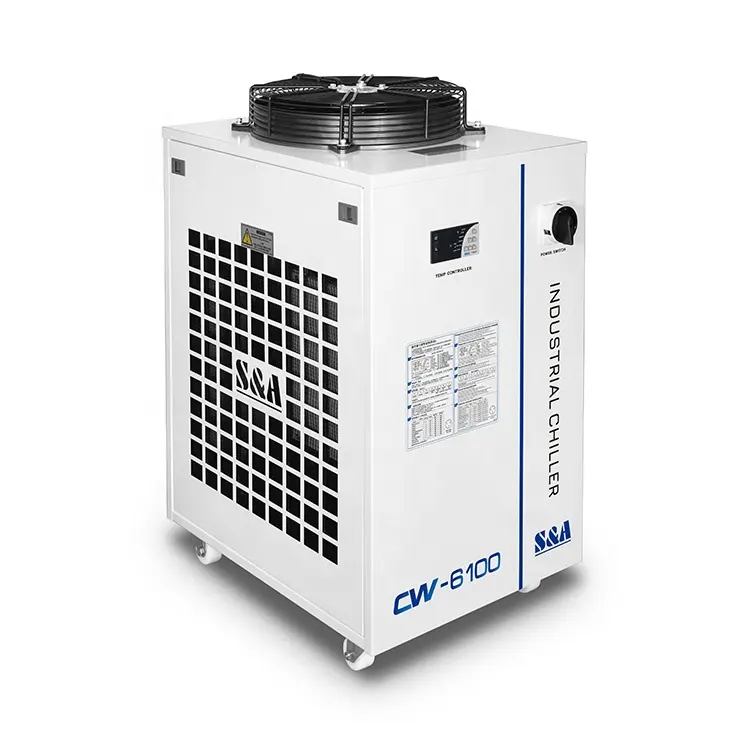 S & A CW-6100ซีรี่ส์ Active Cooling Laser Chiller สำหรับหลอดแก้วและโลหะ CO2