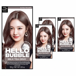 Scontate Mise En Helo Bubble tye tè al latte grigio quattro tinture permanenti a base di erbe senza ammoniaca per capelli per uso domestico e saloni - Product Image 1