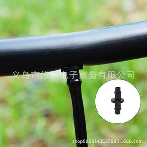 Conector de Riego por Goteo 4 7, Conector Doble para Tubería de PE 1 4, Acoplamiento Recto, Accesorio de Unión para Tubería de Agua Negra - Product Image 2