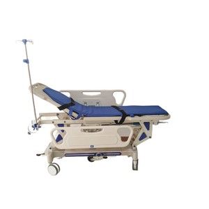 Chariot d'urgence Kerry ZYC32, lit de transport hospitalier réglable en hauteur de 48 pouces de largeur, avec roues à frein pour usage médical - Product Image 2