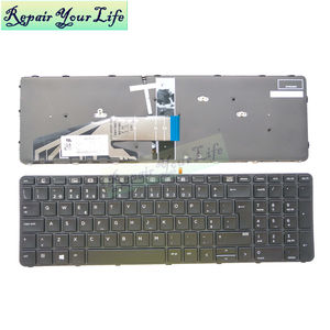 Teclado negro retroiluminado para ordenador portátil <span class=keywords><strong>HP</strong></span> <span class=keywords><strong>Probook</strong></span> 450 G3 450 <span class=keywords><strong>G4</strong></span> 455 G3 <span class=keywords><strong>470</strong></span> G3 SG-80660-2PA con Marco, PT/portugués - Product Image 4