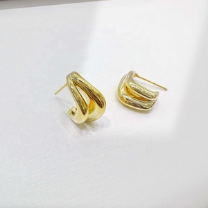 factory price brass Water Drop fashion <b>earring</b> <b>hook</b> Party gold plated heart geometric zirconia ladies holiday western <b>earrings</b> - Product Image 3