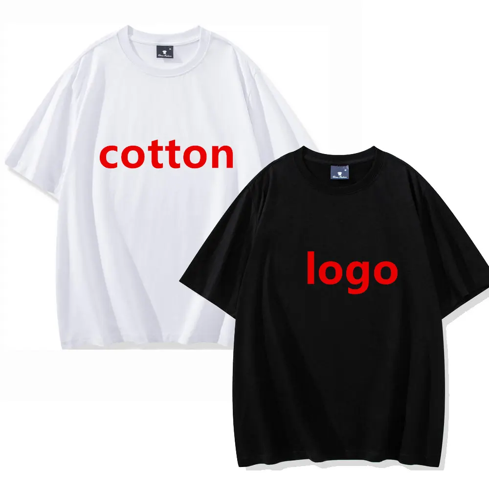 Impresión de algodón en blanco personalizado liso camiseta fabricantes China venta al por mayor Camiseta de algodón blanco personalizado camiseta para hombres