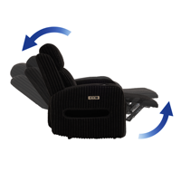 Fauteuil inclinable électrique en tissu technique avec fonctions de massage et de chauffage, design moderne, pour hôtel et villa, salon