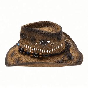 New Design <b>Straw</b> Curly Brim Party Jazz Seaside Beach Sun Visor Custom Cowboy <b>Hat</b> - Product Image 4