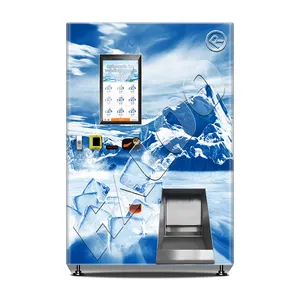 Máquina Expendedora de hielo con bolsa en pantalla táctil de 21,5 pulgadas máquina de hielo completa jugo de café y leche