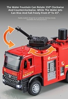 Camion de pompier miniature en métal moulé sous pression 1:50, série de véhicules de sauvetage en alliage métallique, jouet pour garçons