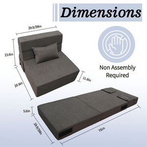 Compresas sofá cama colchón de espuma en caja sofá sin hueso chino sofá silla fabricante muebles de sala de estar - Product Image 3