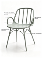 Chaise de salle à manger moderne en plastique avec accoudoirs – Portable et empilable pour la maison, le bureau, les écoles et les salles de formation – Vente directe usine