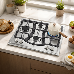 Cuisinière à <span class=keywords><strong>gaz</strong></span> encastrable <span class=keywords><strong>4</strong></span> brûleurs OEM/ODM d'usine / Cuisinière à <span class=keywords><strong>gaz</strong></span> en acier inoxydable <span class=keywords><strong>60</strong></span> <span class=keywords><strong>cm</strong></span> de haute qualité pour la cuisine - Product Image 2