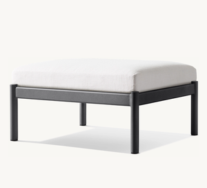 <span class=keywords><strong>MARINO</strong></span> Patio Reposapiés Otomano Cuadrado con Cojín Patio Trasero Exterior Aluminio Otomano para Sillón - Product Image 3