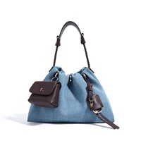 Sac à main en cuir véritable de haute qualité, tendance 2026, grande capacité, sac de voyage, sac à bandoulière en denim vintage pour femmes