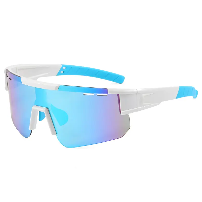 New Riding Glasses Outdoor Sports Big Frame Dazzling Reflective Mercury Sunglasses