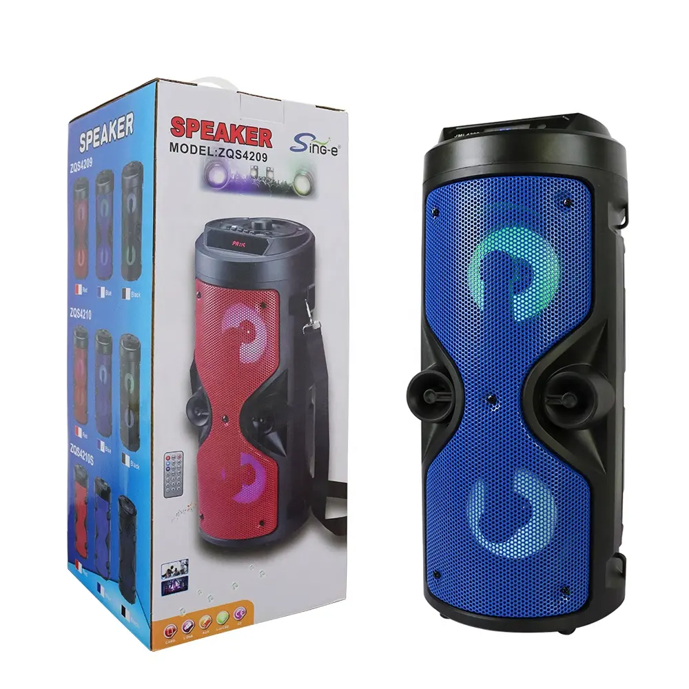 Sing-e Speaker Bluetooth 4 inci daya tinggi, Speaker Karaoke portabel sistem musik RGB dan sistem pesta luar ruangan Mini genggam