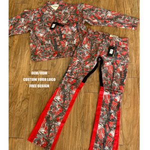 طقم دنيم من قطعتين للرجال طقم ملابس جينز من قطعتين طقم جاكيت جينز للرجال - Product Image 6