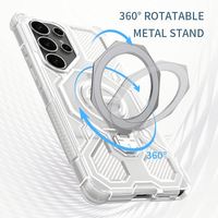 Nouveauté 2025 Étui transparent de luxe pour Samsung M36/M56/S24 Ultra/S25 Series - Antichoc, support d'anneau robuste