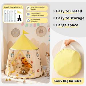 Tente pour enfants de haute qualité, intérieure et extérieure, base secrète pour enfants, tente de jeu, tente <span class=keywords><strong>tipi</strong></span> pliable pour bébés, princesse - Product Image 2