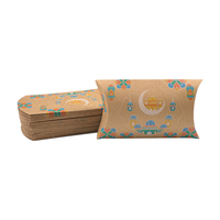 Boîte cadeau écologique Ramadan Kareem en papier kraft, boîte oreiller avec motif mosquée et lune pour bonbons, snacks et pâtisseries
