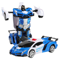Auto de Deformación a Control Remoto con Transformación de un Botón, Genial Vehículo Deportivo para Exteriores, Modelo de Juguete con Cargador y Cable USB, Idea de Regalo para Niños