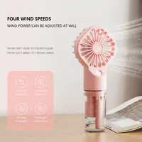 Ventilateur portable rechargeable 2026 à pulvérisation, mini-ventilateur à main pour humidification extérieure et brume fraîche, le plus vendu