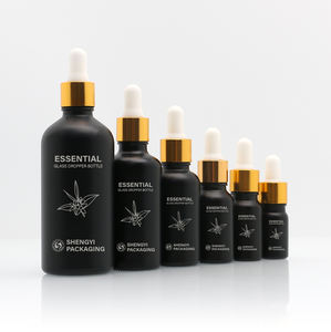 Botol Tetes Kaca Hitam Matte 10ml 15ml 30ml 50ml 60ml 100ml Dengan Botol Minyak Esensial Botol Tetes Minyak Jenggot - Product Image 4