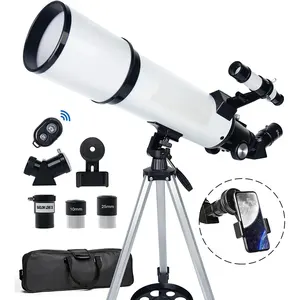 Telescópio profissional branco Eyebre 50080 para estudantes, telescópio astronômico para expandir