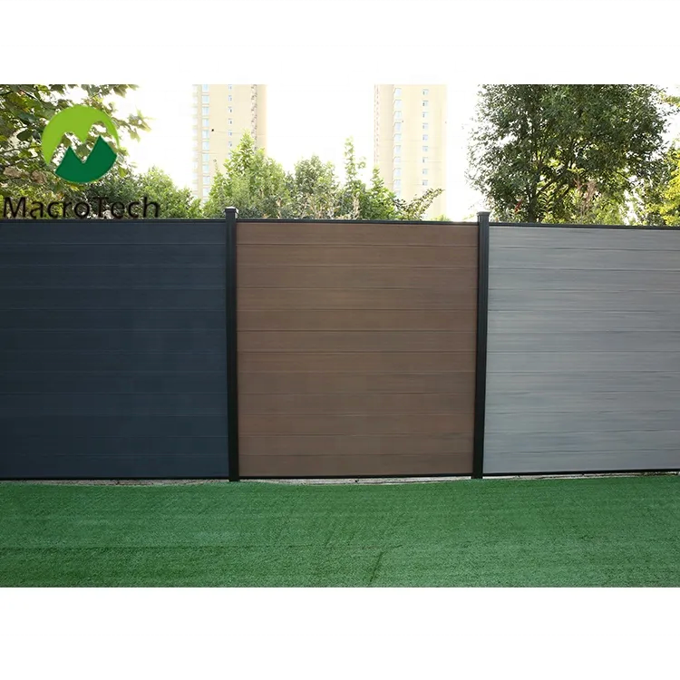 Garden Security System WPC Fence Panels Outdoor For Garden Fencing