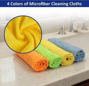 Chiffon de nettoyage pour vitres en microfibre tissée sans traces, antimicrobien, écologique, séchage rapide, sans peluches, pour polissage des fenêtres - Product Image 2